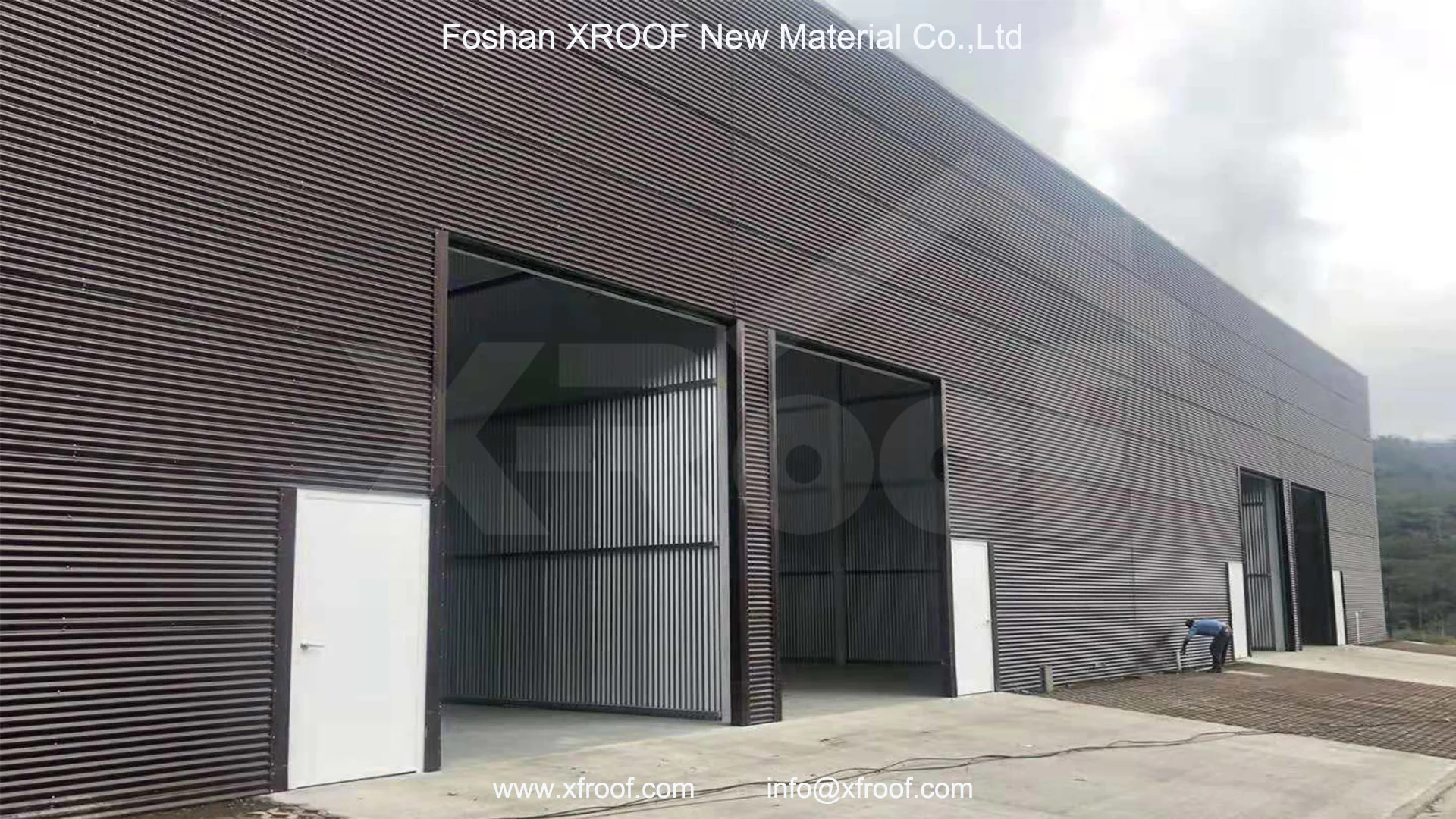 Lámina corrugada de PVC de la marca XROOF para almacén